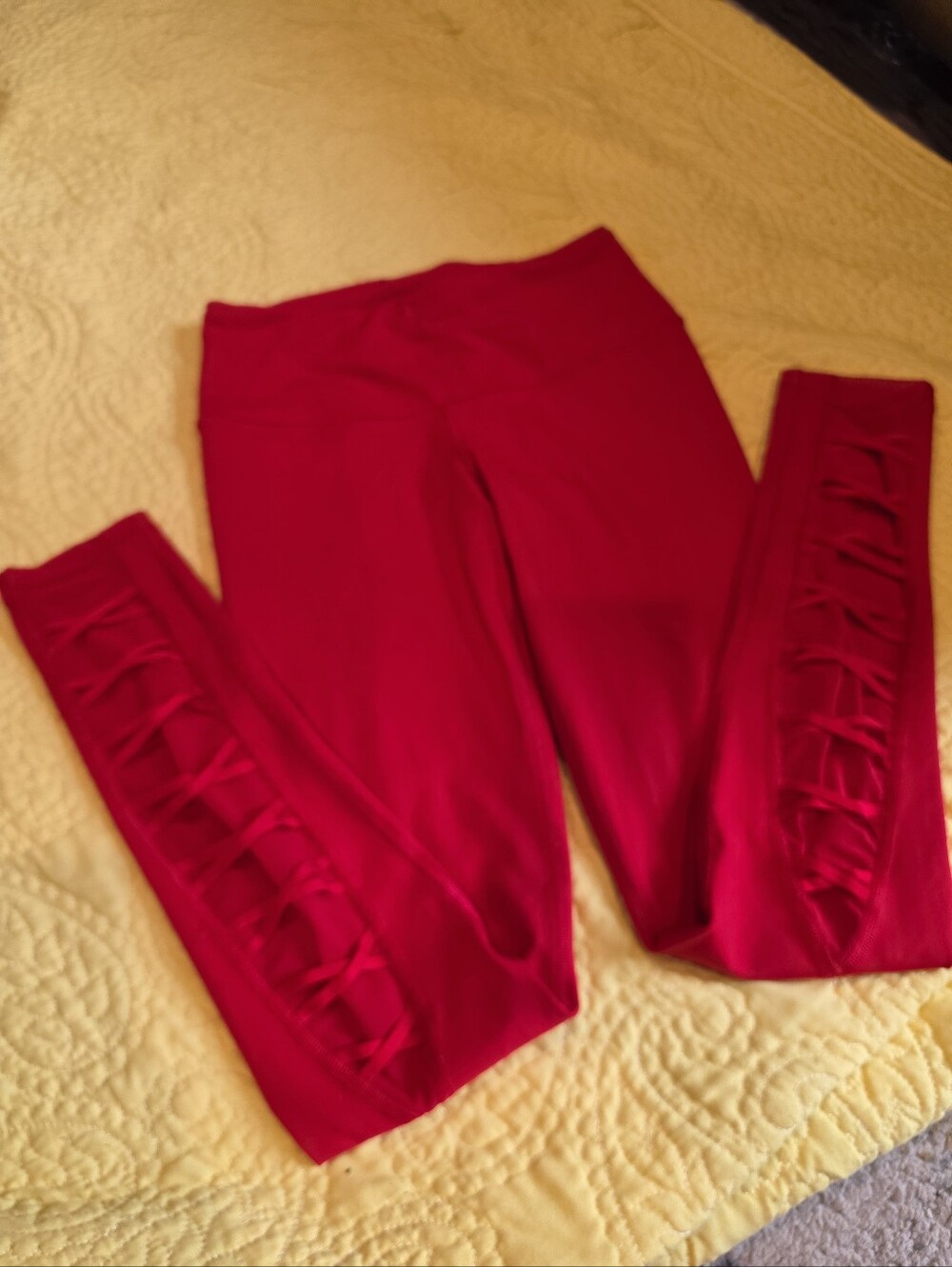 Victorias Secret Sport Xs Red Yoga Work Out Pants Womens